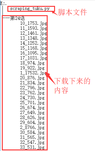 运行结果后的文件结构